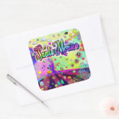Santa Monica "Cool Energy"-Sticker Vierkante Sticker (Envelop)
