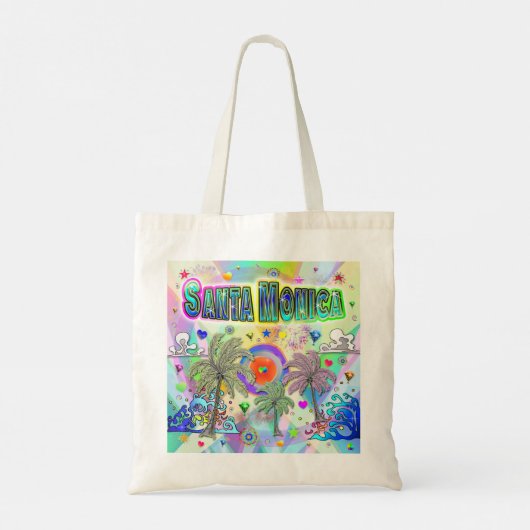 Santa Monica Deep Dream Canvas tas (Achterkant)
