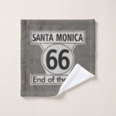 Santa Monica End van de Trail Route 66 Bad Handdoek (Wasdoekje)
