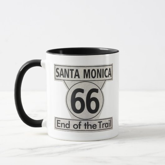 Santa Monica End van de Trail Route 66 Mok (Links)
