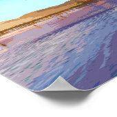 Santa Monica Los Angeles Californische Vintage Poster (Hoek)