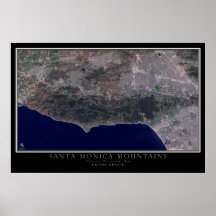 Santa Monica Mountains California Satellite Map