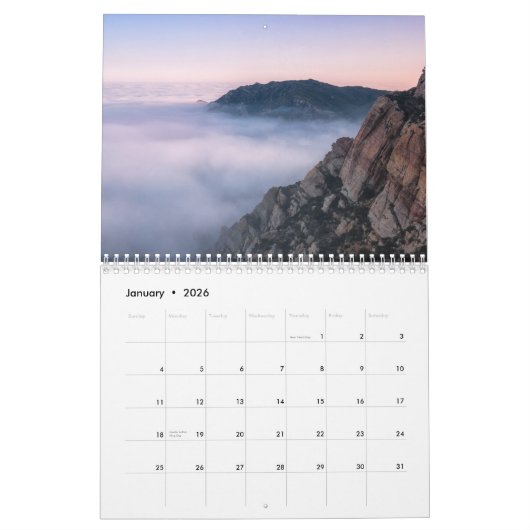 Santa Monica Mountains - een kalender van Wasim (Jan 2026)