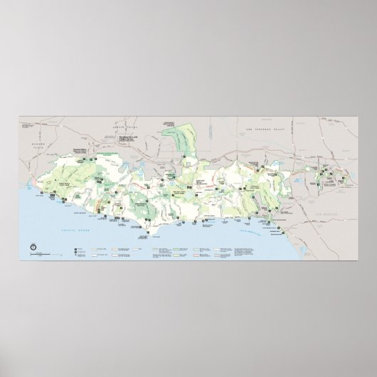 Santa Monica Mountains Nationaal Herstelgebied Poster (Voorkant)