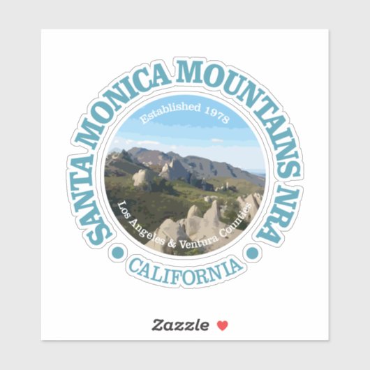 Santa Monica Mountains NRA Sticker (Vel)