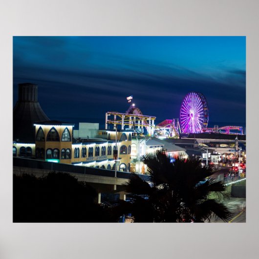 Santa Monica Night Poster (Voorkant)
