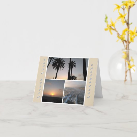 Santa Monica Notecard Kaart (Gele Bloem)