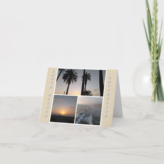 Santa Monica Notecard Kaart (Voorkant)