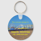 Santa Monica Pier Bagagelabel Sleutelhanger (Voorkant)