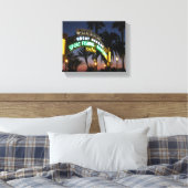 Santa Monica Pier bij Sunset Canvas (Insitu (Slaapkamer))