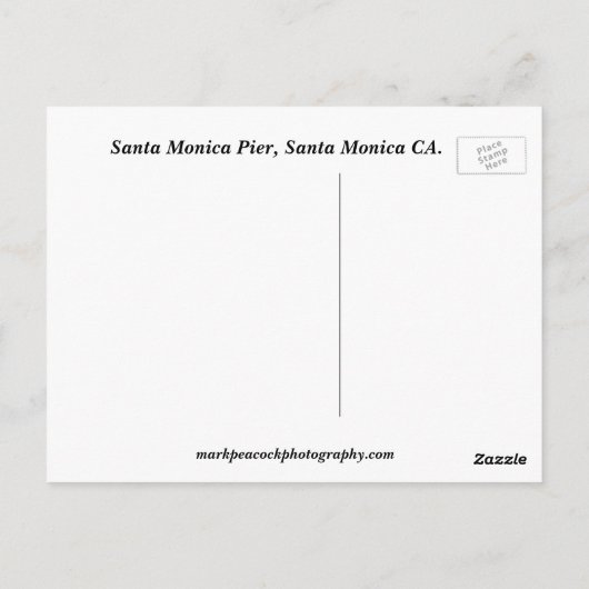Santa Monica Pier Briefkaart (Achterkant)