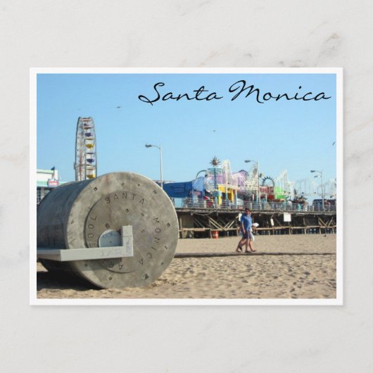 santa monica pier briefkaart (Voorkant)