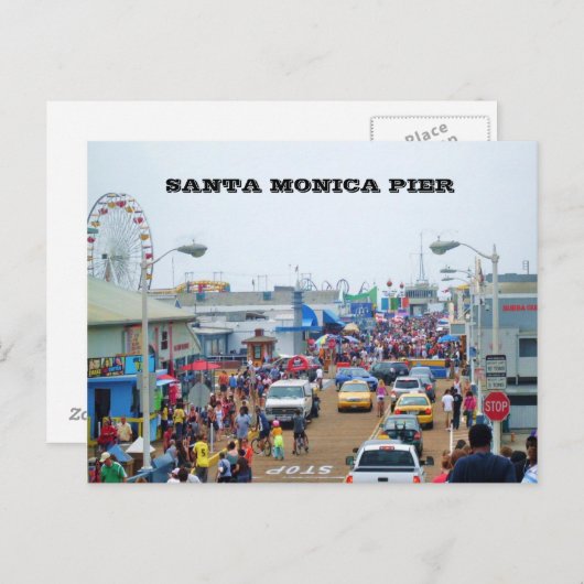 SANTA MONICA PIER briefkaart (Voorkant / Achterkant)