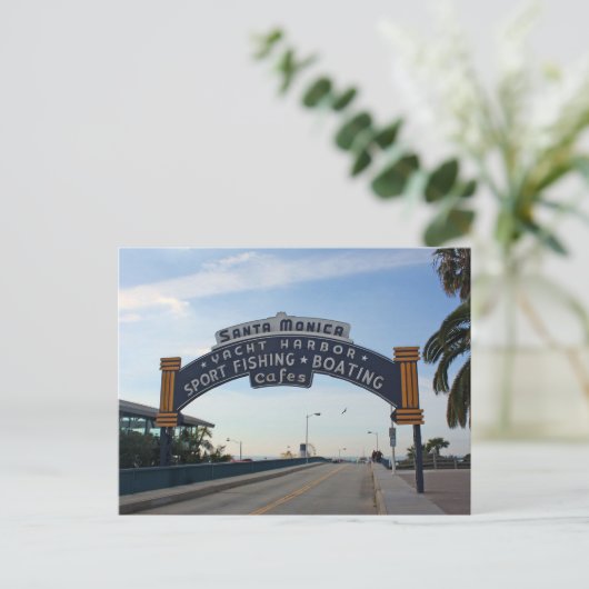 Santa Monica Pier Briefkaart (Staand voorkant)