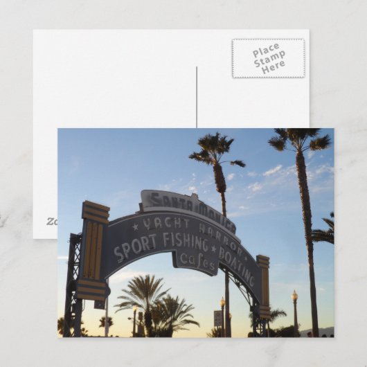 Santa Monica Pier Briefkaart (Voorkant / Achterkant)