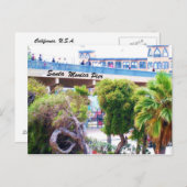 SANTA MONICA PIER-briefkaart Feestdagenkaart (Voorkant / Achterkant)
