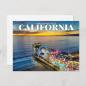 Santa Monica Pier, CA, VS Briefkaart (Voorkant / Achterkant)