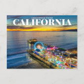 Santa Monica Pier, CA, VS Briefkaart (Voorkant)