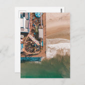 SANTA MONICA PIER, CALIFORNIA - AERIAL UITZICHT BRIEFKAART (Voorkant / Achterkant)