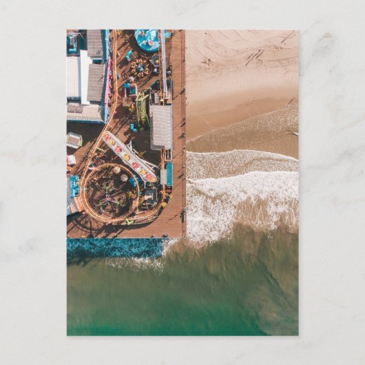 SANTA MONICA PIER, CALIFORNIA - AERIAL UITZICHT BRIEFKAART (Voorkant)