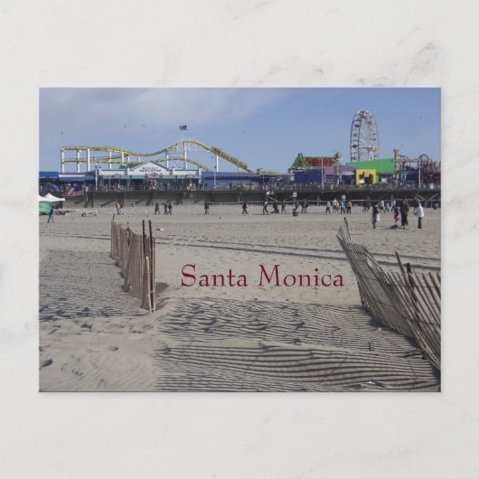 Santa Monica Pier California Briefkaart (Voorkant)