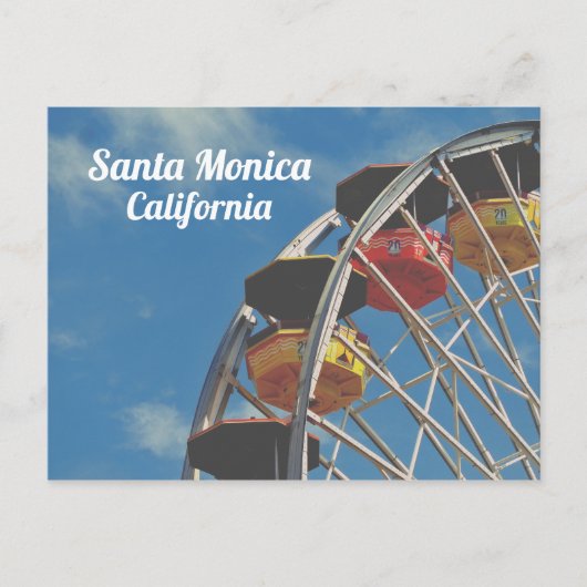 Santa Monica Pier California  Ferris Wheel Briefkaart (Voorkant)