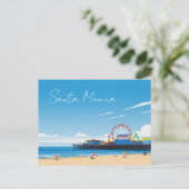 Santa Monica Pier California Los Angeles Briefkaart (Staand voorkant)