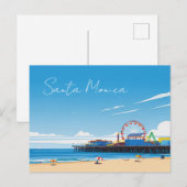 Santa Monica Pier California Los Angeles Briefkaart (Voorkant / Achterkant)