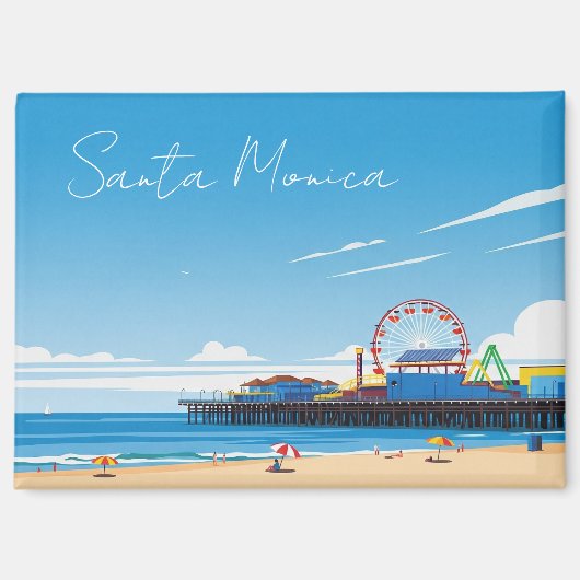 Santa Monica Pier California Los Angeles Magneet (Voorkant)