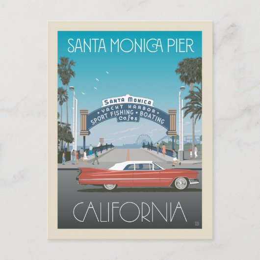 Santa Monica Pier | Californië Briefkaart (Voorkant)