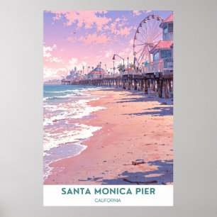 Santa Monica Pier - Californië Poster