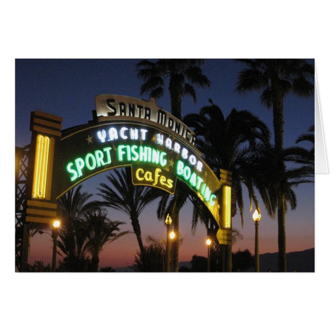 Santa Monica Pier Card (Voorkant Horizontaal)