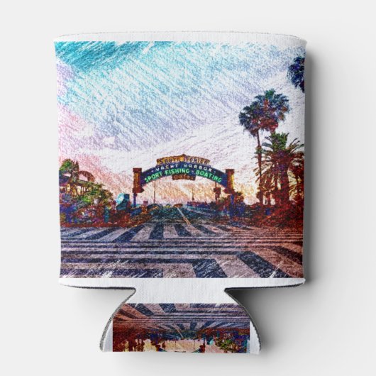 Santa Monica Pier Color Blikjeskoeler (Achterkant)