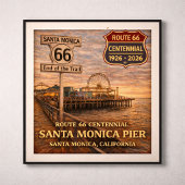 Santa Monica Pier-eeuwfeest California Poster