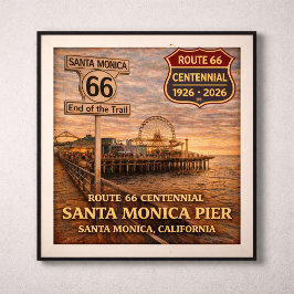 Santa Monica Pier-eeuwfeest California Poster