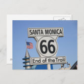 Santa Monica Pier - Einde van het spoor Briefkaart (Voorkant / Achterkant)