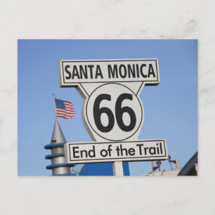 Santa Monica Pier - Einde van het spoor Briefkaart