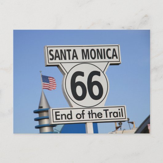 Santa Monica Pier - Einde van het spoor Briefkaart (Voorkant)