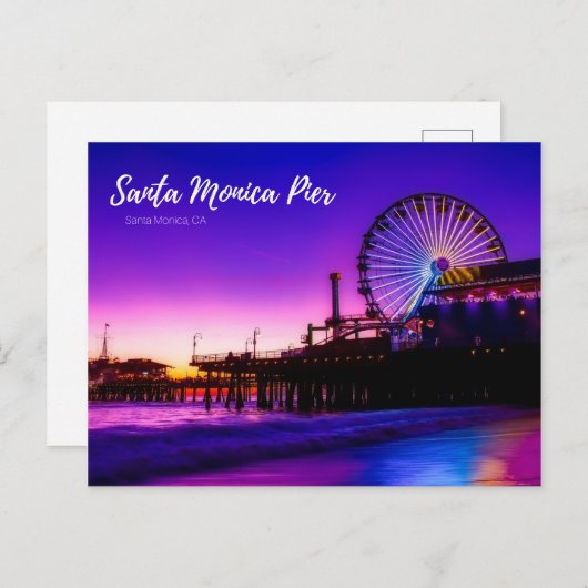 Santa Monica Pier Feestdagenkaart (Voorkant / Achterkant)