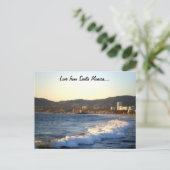 Santa Monica Pier gezien vanuit Venice Beach Briefkaart (Staand voorkant)