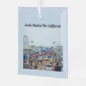 SANTA MONICA PIER GLAS ORNAMENT (Voorkant links)