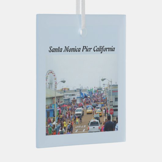 SANTA MONICA PIER GLAS ORNAMENT (Voorkant Rechts)