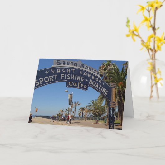 Santa Monica Pier Kaart (Gele Bloem)