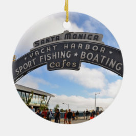 Santa Monica Pier Keramisch Ornament