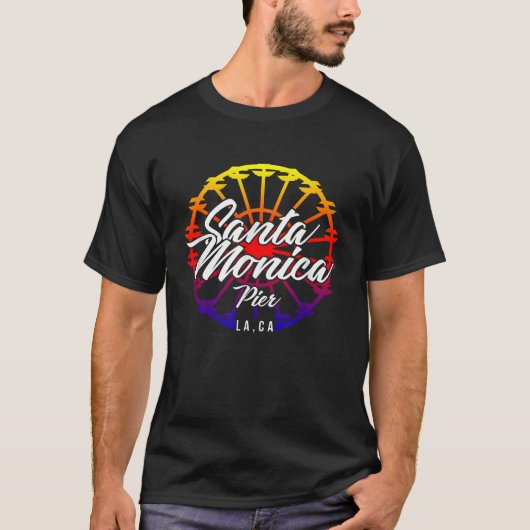 Santa Monica Pier LA CA T-shirt (Voorkant)