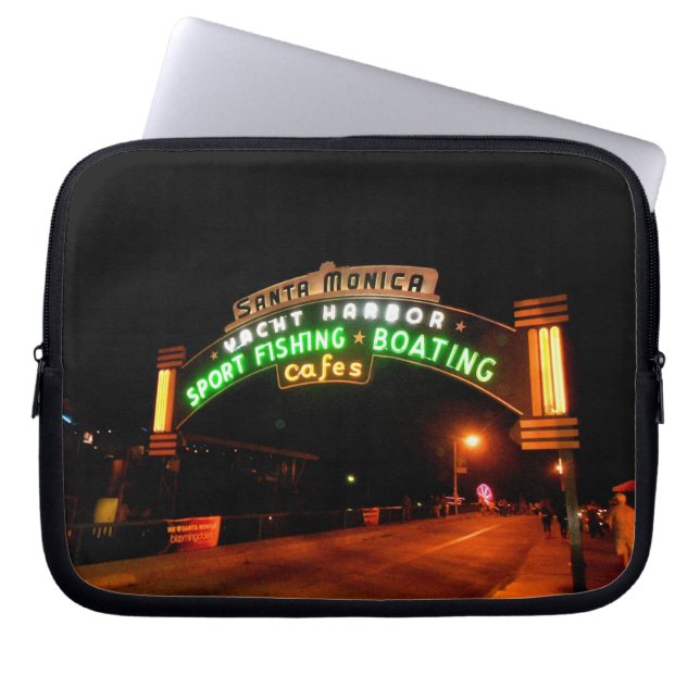 Santa Monica Pier Laptop Sleeve (Voorkant)