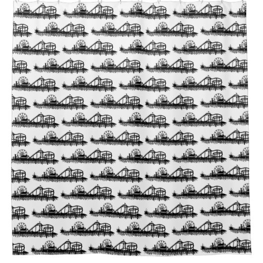 Santa Monica Pier Los Angeles California Beach Douchegordijn (Voorkant)