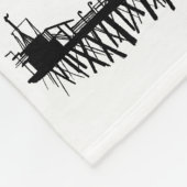 Santa Monica Pier Los Angeles California Beach Fleece Deken (Hoek)