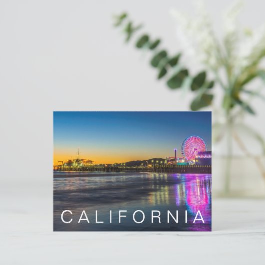 Santa Monica Pier | Los Angeles, Californië Briefkaart (Staand voorkant)