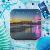 Santa Monica Pier | Los Angeles, Californië Papieren Bordje (Feest)